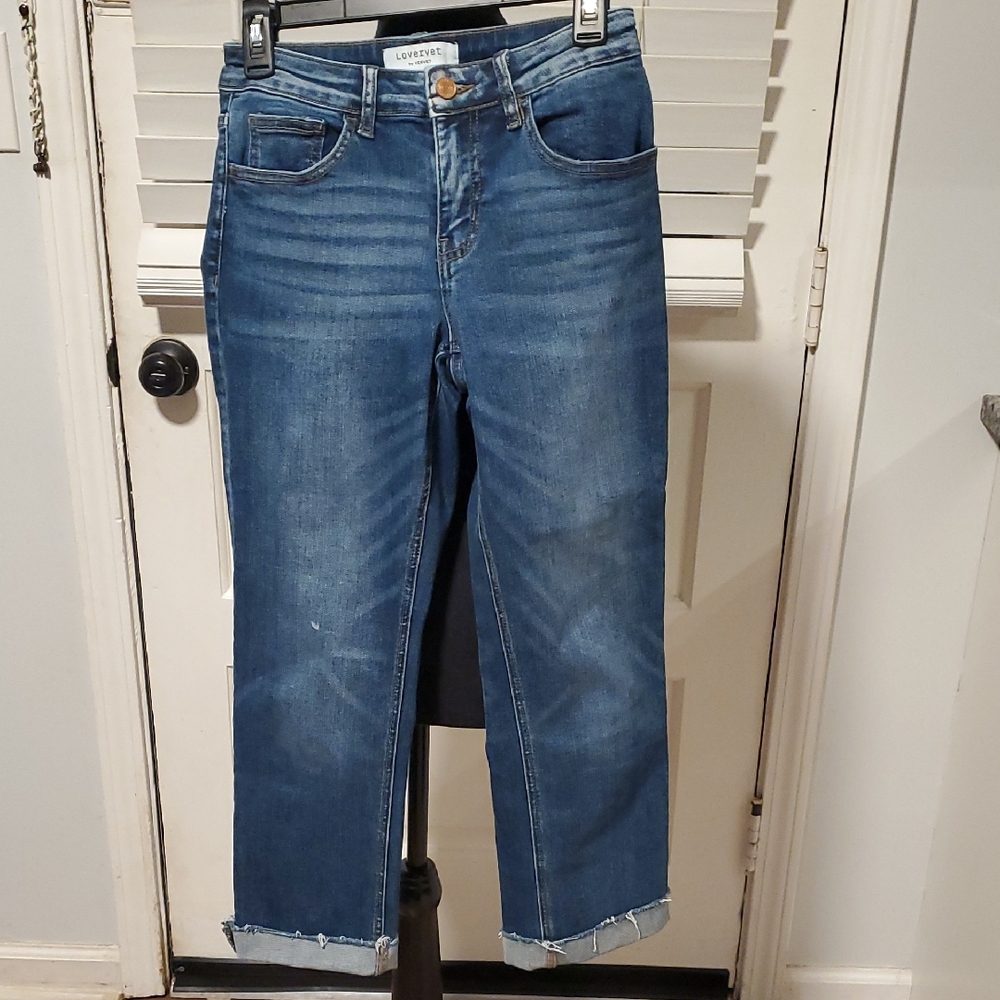 Lovervet By Vervet Women's Blue Cropped Jeans